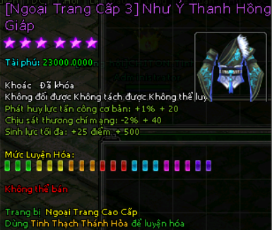 Nâng Cấp Ngoại Trang Cấp 3